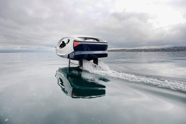 Seabubble (2eme version) essai sur le lac leman à Genève